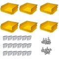 Triton Products Polypropylene Bin Kit, Yellow, Polypropylene, 11 in. W, 5 in. H BK-235